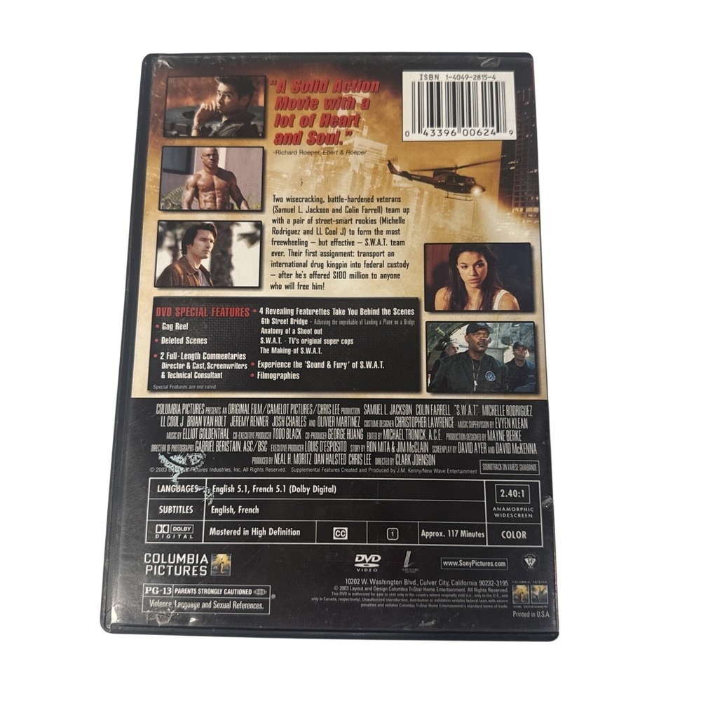 S.W.A.T.‎ (DVD, 2003) Widescreen Special Edition - Picture 2 of 4